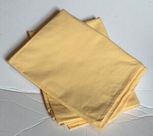 VTG Ralph Lauren Home Butter Yellow Solid Cotton Standard Pillowcases USA Two(2)